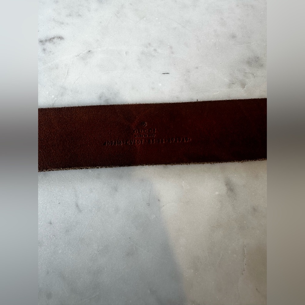 Gucci GG Marmont Wide Belt Brown 85B - Picture 6 of 7